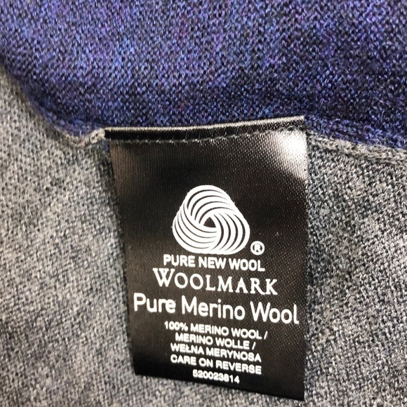 Fenn Wright Manson Blue/Gray 100% Fine Merino Wool Waterfall Cardigan Size L - Picture 7 of 7